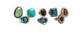 Eight Southwestern Silver Rings