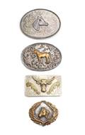 Four Western Style Belt Buckles