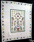 Pair of applique quilts with trees