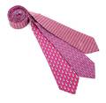 A Collection of Three Hermes Raspberry Neckties