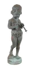 A Patinated Cast Metal Figure of Pan