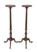 A Pair of Georgian Style Mahogany Plant Stands