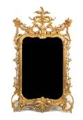 A Pair of Chinese Chippendale Style Giltwood Mirrors
