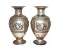 A Pair of Italian Silver Vases