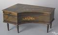 Regency style rosewood veneer marquetry piano form dresser box