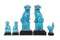 Five Pieces of Chinese Turquoise Glazed Ceramics