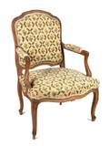 A Louis XV Style Walnut Fauteuil