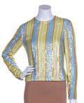 A Bill Blass Multicolor Sequin Top