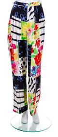 A Pair of Ungaro Multicolor Silk Print Pleated Pants