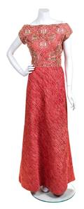 A Mary McFadden Coral Gown
