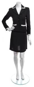 A Chanel Black Silk Dress Ensemble