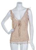 A Chanel Beige Lace Camisole Top