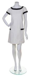 A Courreges White Short Sleeve Dress
