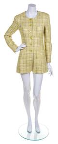 A Chanel Chartreuse Tweed Coat