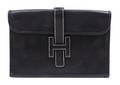 An Hermes Black Jige Elan 29 Swift Clutch