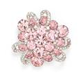 An Eisenberg Pink Rhinestone Brooch