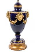Sevres Ormolu Mounted Cobalt Ground Table Lamp