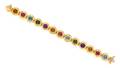 An 18 Karat Yellow Gold and Multigem Bracelet Paloma Picasso for Tiffany  Co