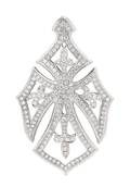 A Platinum and Diamond Maltese Cross Pendant