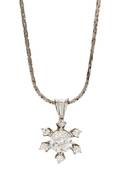 A White Gold and Diamond Pendant