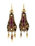 A Pair of Victorian Paste Scrollwork Earrings