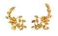 A Pair of 18 Karat Yellow Gold Foliate Earrings