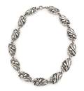A Sterling Silver Floral Motif Necklace Black Starr  Gorham