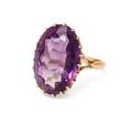 A Vintage 14 Karat Yellow Gold and Amethyst Ring