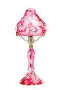 Attr to Stevens  Williams Cranberry Overlay Lamp
