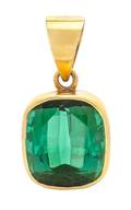 A Yellow Gold and Tourmaline Pendant