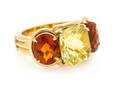A 18 Karat Yellow Gold Lemon Quartz and Citrine Ring