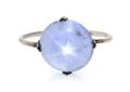 An Antique Silver and Star Sapphire Ring