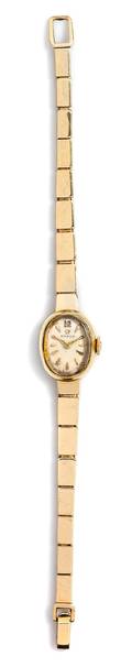 A 14 Karat Yellow Gold Wristwatch Omega