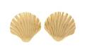 A Pair of 18 Karat Yellow Gold Shell Motif Earclips