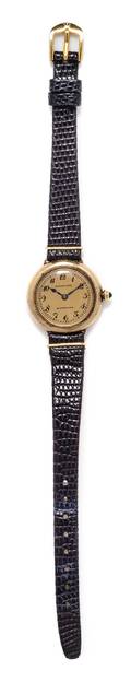 A Vintage 18 Karat Yellow Gold Wristwatch Patek Philippe for Tiffany  Co Circa 1916