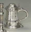 English silver lidded tankard ca 1752