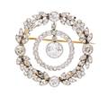 An Edwardian Platinum Gold and Diamond Garland Brooch
