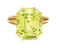 A Yellow Gold and Chrysoberyl Ring Circa 1900
