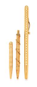 An 18 Karat Yellow Gold Mechanical Pencil Tiffany  Co