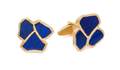 A Pair of Yellow Gold and Lapis Lazuli Cufflinks
