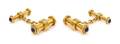 A Pair of 18 Karat Yellow Gold and Sapphire Cufflinks Asprey