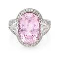 An 18 Karat White Gold Morganite and Diamond Ring Michael Beaudry