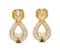 A Pair of 18 Kart Yellow Gold Diamond and Sapphire Happy Diamonds Earclips Chopard