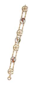 A Yellow Gold and Essex Crystal Bracelet