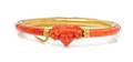 A Victorian Yellow Gold and Coral Bangle Bracelet