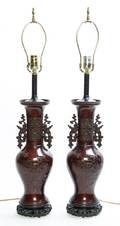 A Pair of Japanese Bronze Vases