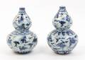 A Pair of Blue and White Porcelain Vases