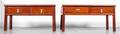 A Pair of Chinese Rosewood Low Cabinets