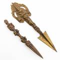 Two Southeast Asian Bronze Ceremonial Daggers