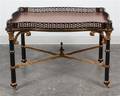 A Chippendale Style Parcel Gilt and Ebonized Low Table